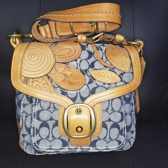 Limited Edition Coach Floral Bleecker Tooled Signature Jacquard Shoulder Bag - Picture 10 of 14